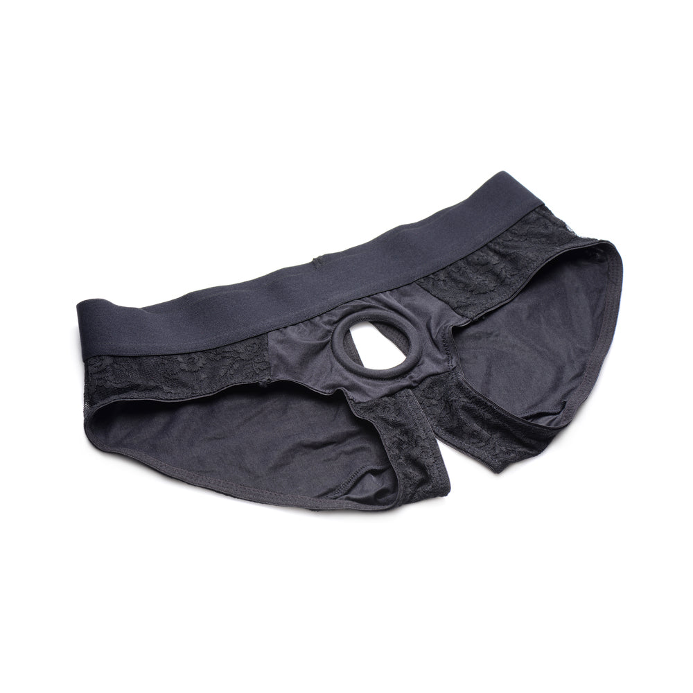 STRAP U LACE ENVY CROTCHLESS PANTY HARNESS BLACK 3XL