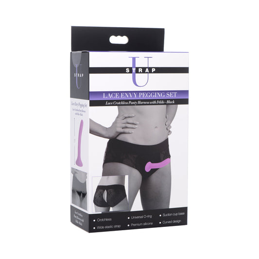 STRAP U LACE ENVY PEGGING SET BLACK/BLACK