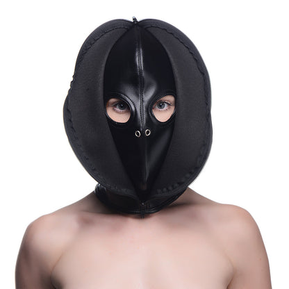 XR BRANDS - STRICT ZIP FRONT BONDAGE HOOD