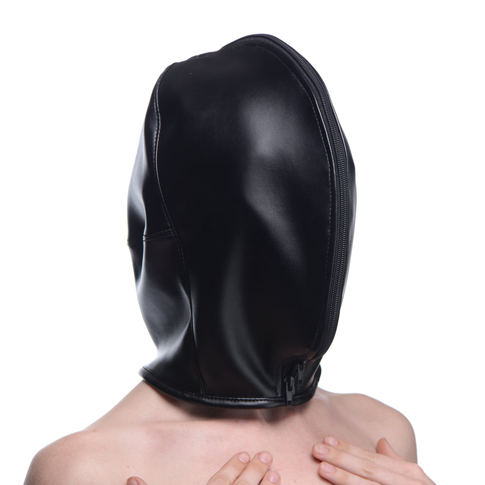 XR BRANDS - STRICT ZIP FRONT BONDAGE HOOD