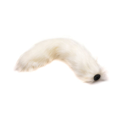 TAILZ SNAP-ON INTERCHANGEABLE WHITE FOX TAIL (PLUG NOT INCLUDED)