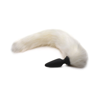 TAILZ SNAP-ON INTERCHANGEABLE WHITE FOX TAIL (PLUG NOT INCLUDED)