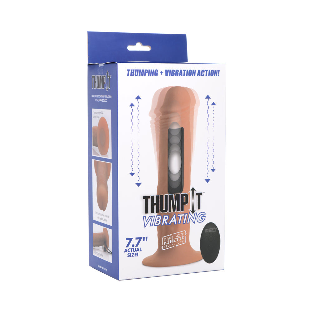 XR BRANDS - THUMP IT 7X REMOTE VIBRATING & THUMPING DILDO M