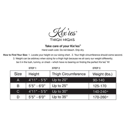 KIXIES MARDI GRAS FISHNET THIGH HIGH TAN SIZE D