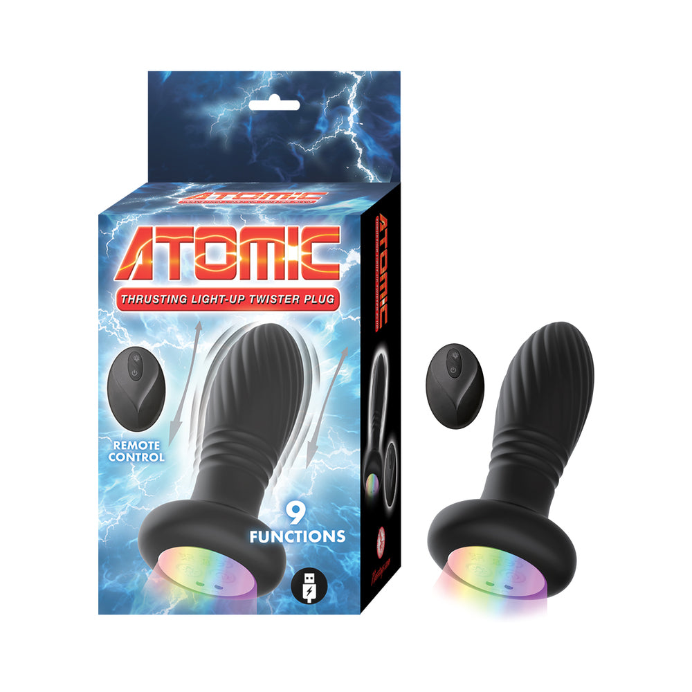 NASSTOYS - TAPÓN ATÓMICO GIRATORIO LUMINOSO NEGRO