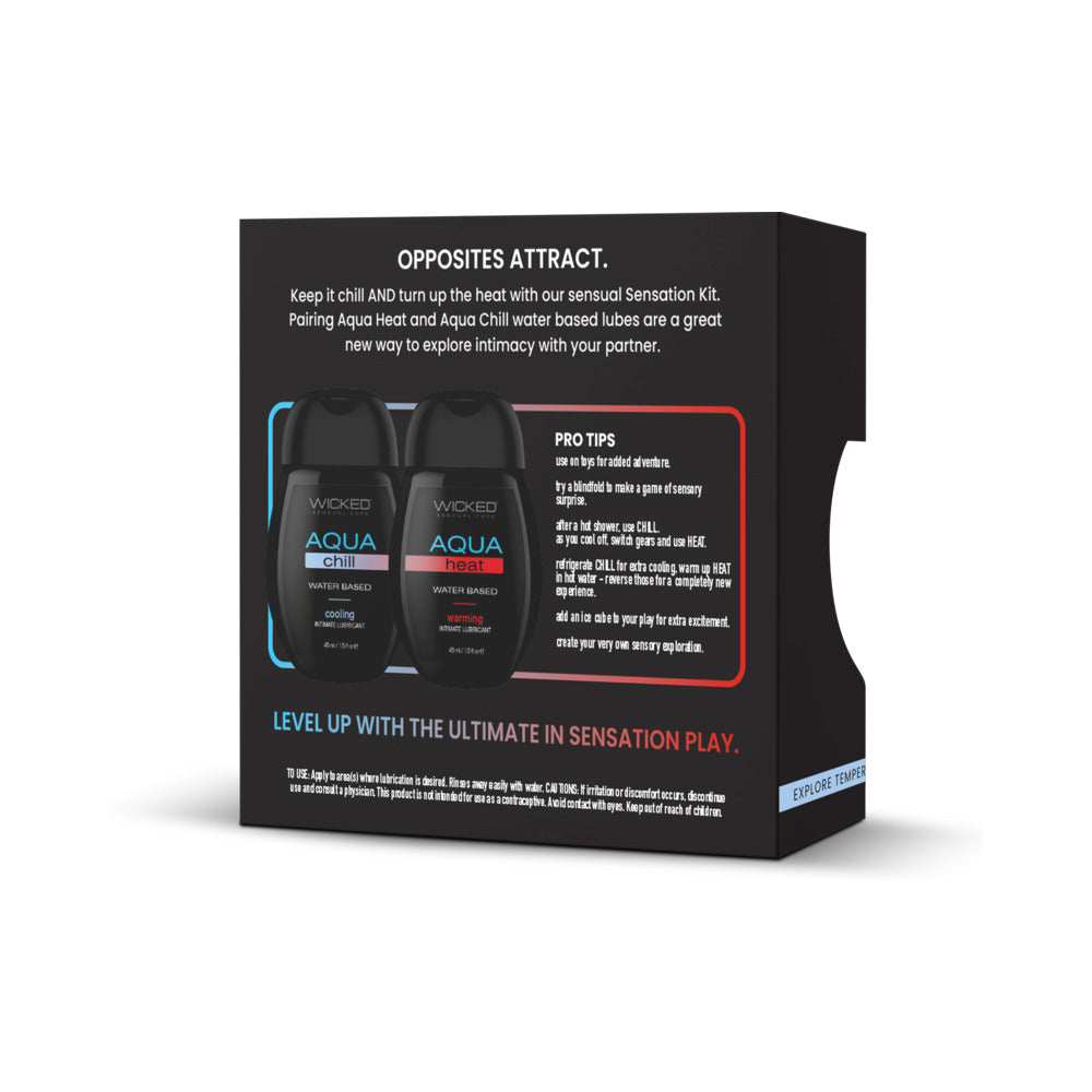WICKED SENSUAL CARE SENSATION KIT COOLING AND WARMING INTIMATE LUBRICANTS 1.5 OZ.