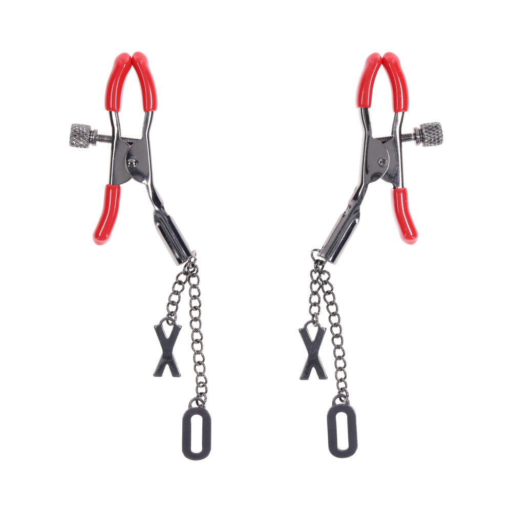 SPORTSHEETS SEX & MISCHIEF EX''S & OH''S NIPPLE CLAMPS