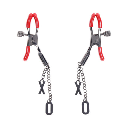 SPORTSHEETS SEX & MISCHIEF EX''S & OH''S NIPPLE CLAMPS