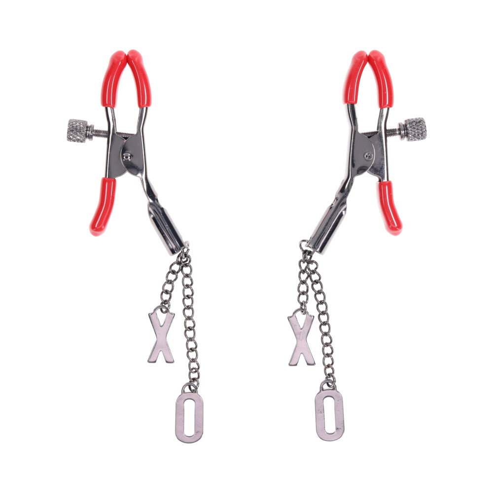 SPORTSHEETS SEX & MISCHIEF EX''S & OH''S NIPPLE CLAMPS