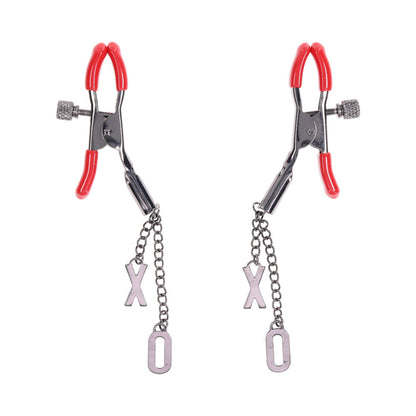 SPORTSHEETS SEX & MISCHIEF EX''S & OH''S NIPPLE CLAMPS