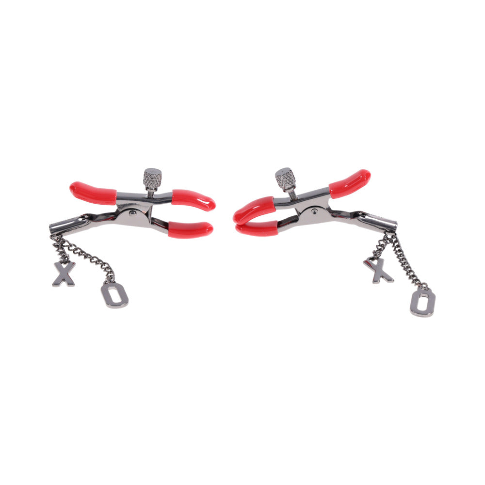 SPORTSHEETS SEX & MISCHIEF EX''S & OH''S NIPPLE CLAMPS