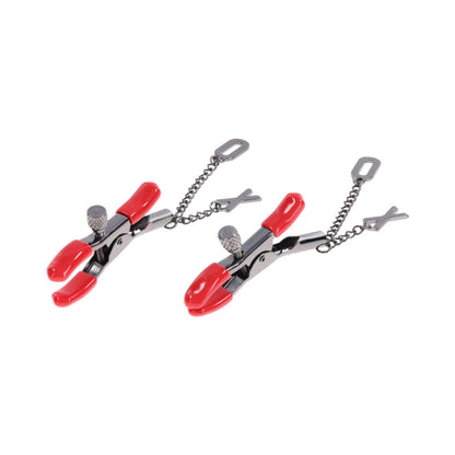 SPORTSHEETS SEX & MISCHIEF EX''S & OH''S NIPPLE CLAMPS