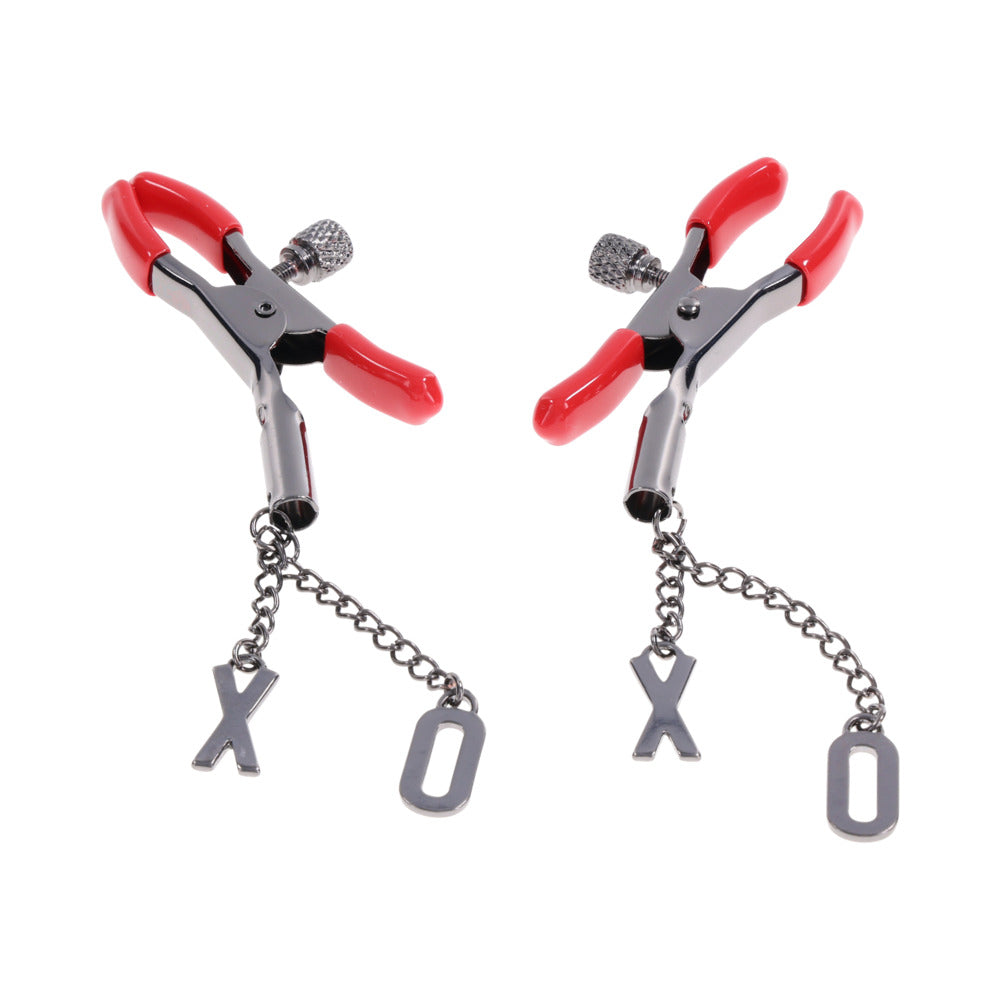 SPORTSHEETS SEX & MISCHIEF EX''S & OH''S NIPPLE CLAMPS