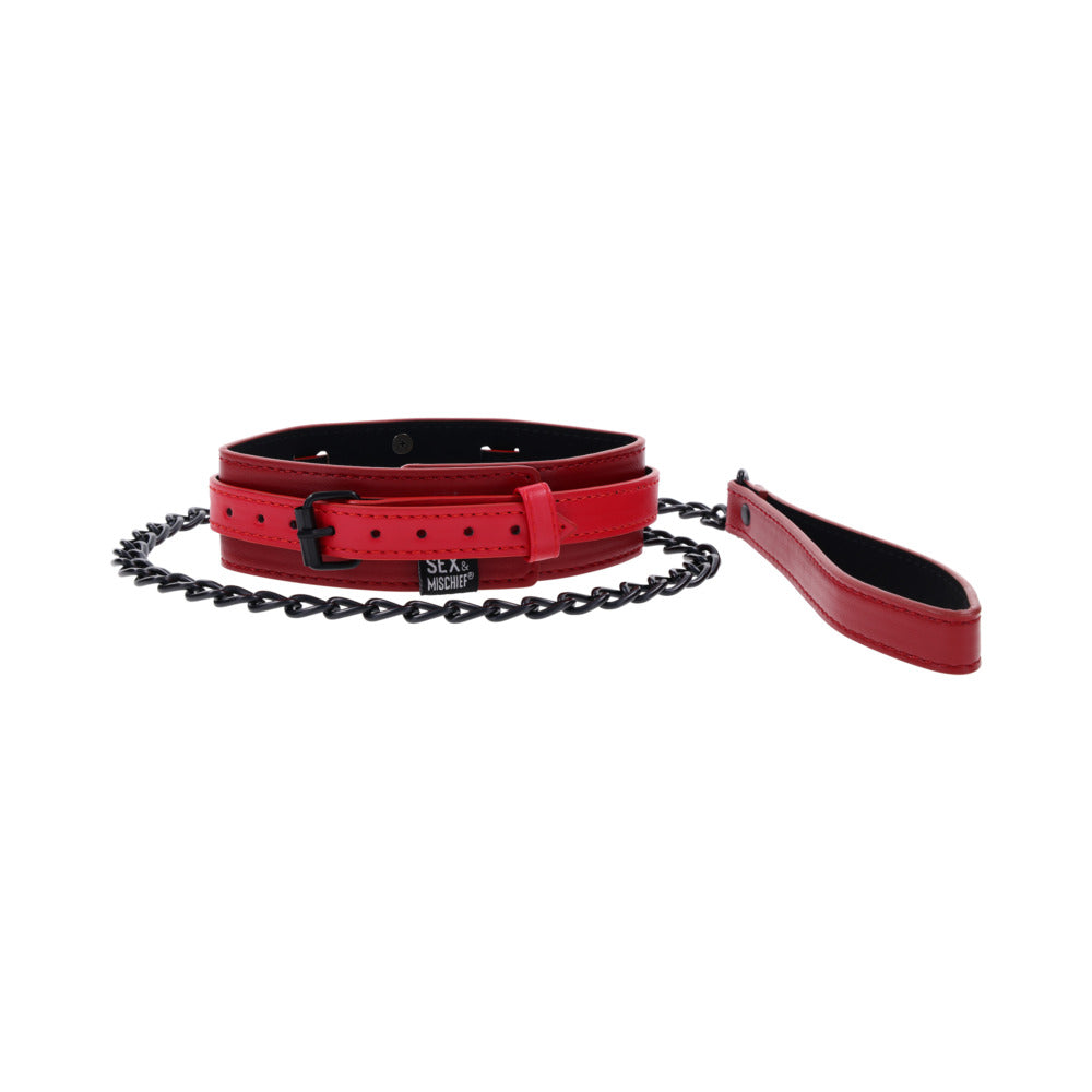 SPORTSHEETS - SEX & MISCHIEF EX''S & OH''S COLLAR AND LEASH