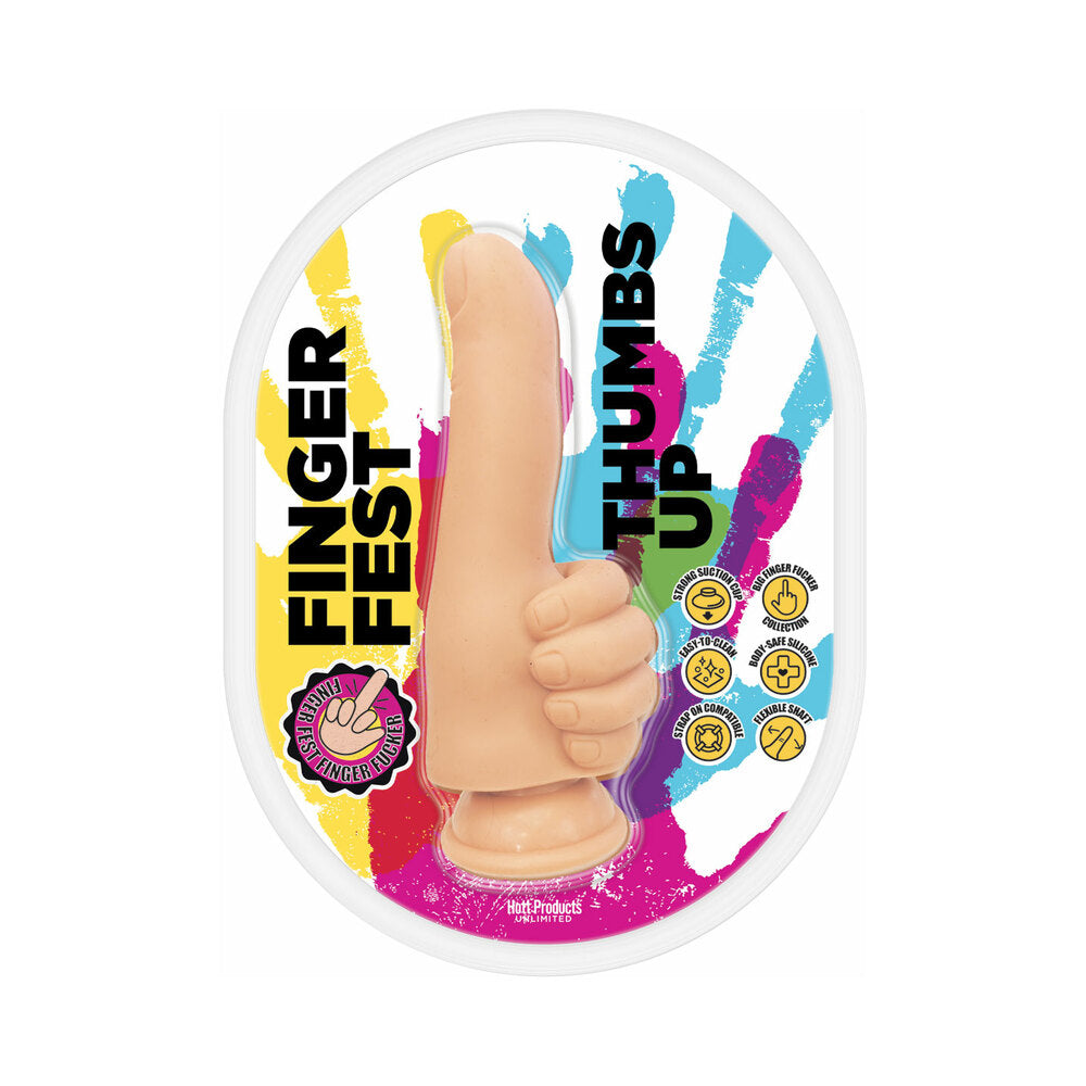 FINGER FEST THUMBS UP DILDO BEIGE