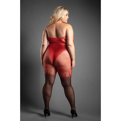 FANTASY LINGERIE - SHEER ETERNAL FLAME CROTCHLESS OMBRÉ BODYSTOCKING