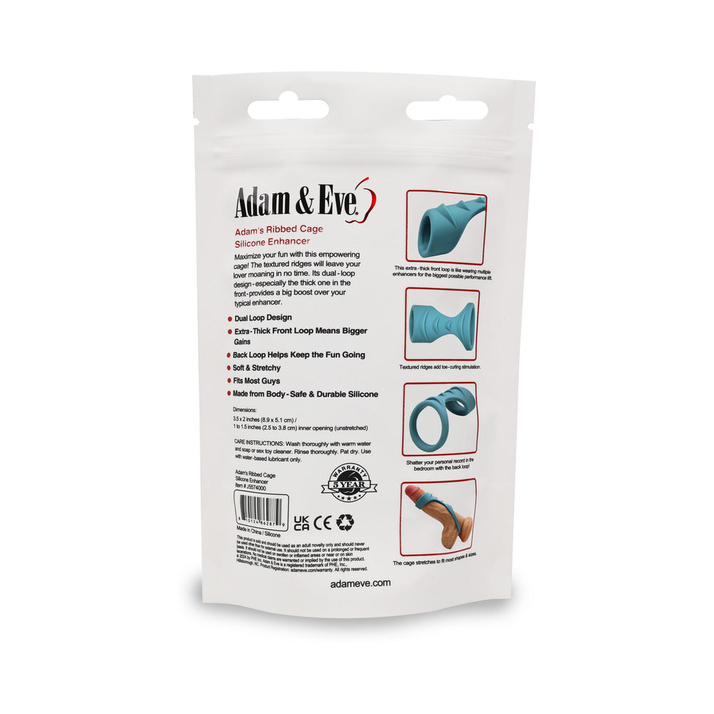 ADAM & EVE ADAM''S RIDGED CAGE (BAG PACKAGING)