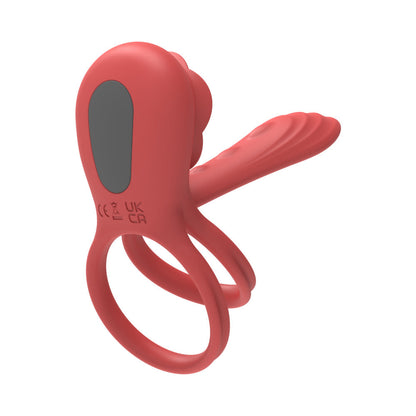 ADAM & EVE - VIBRATING ROSE GIRTH ENHANCER COUPLES TRIPLE STIMULATOR