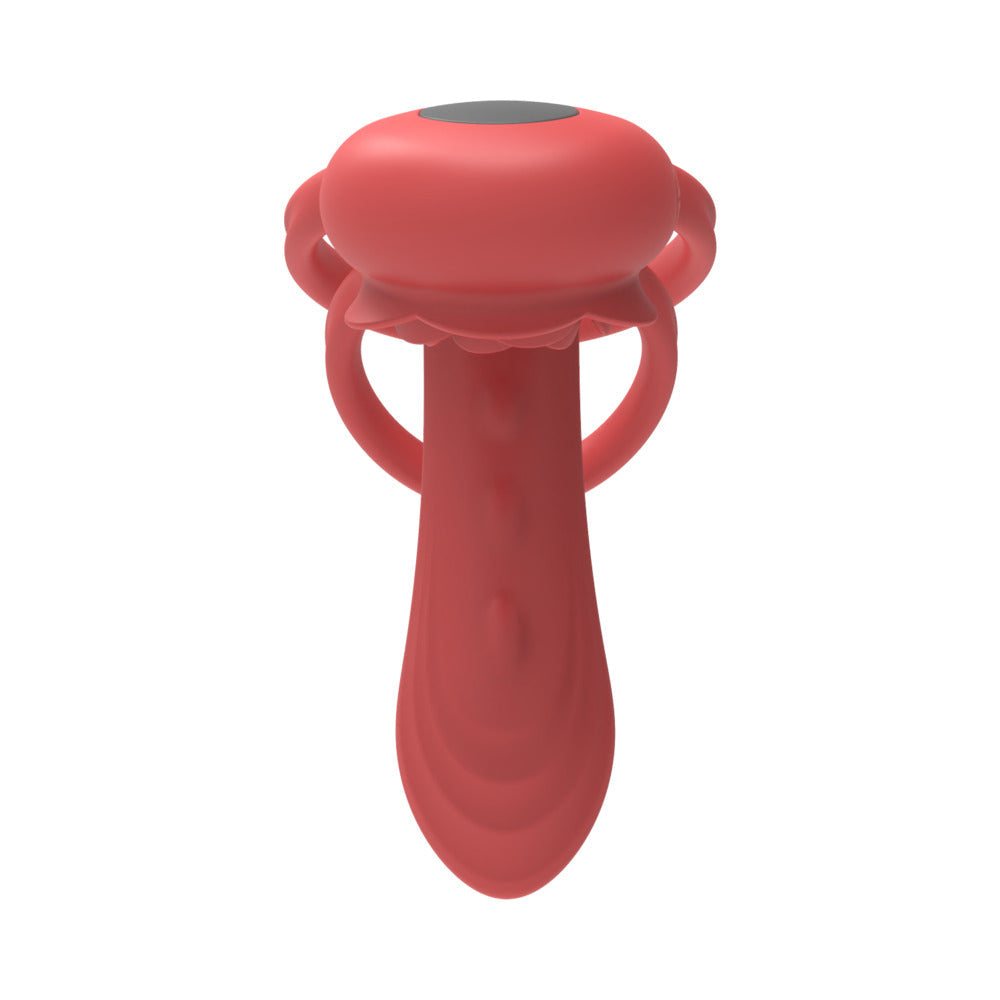 ADAM & EVE - VIBRATING ROSE GIRTH ENHANCER COUPLES TRIPLE STIMULATOR