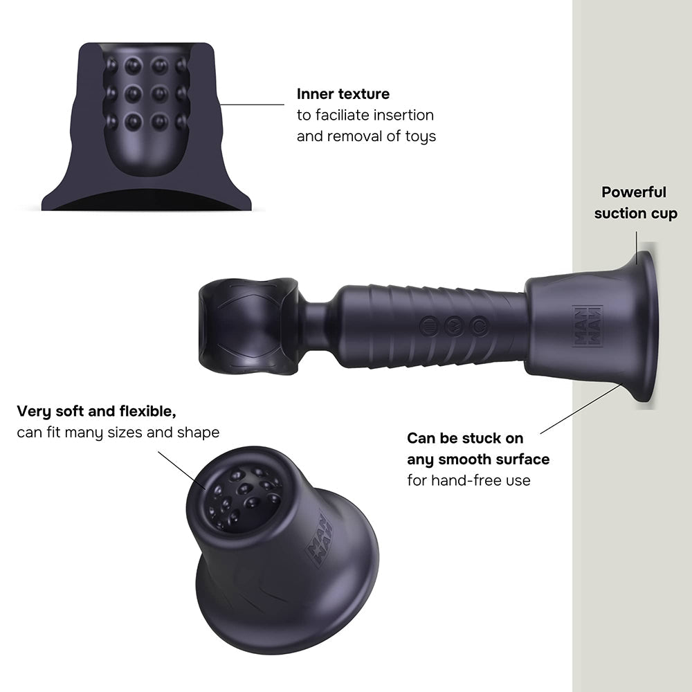LOVELY PLANET - MAN WAN HOLDEN UNIVERSAL WAND HOLDER BLACK PLUM