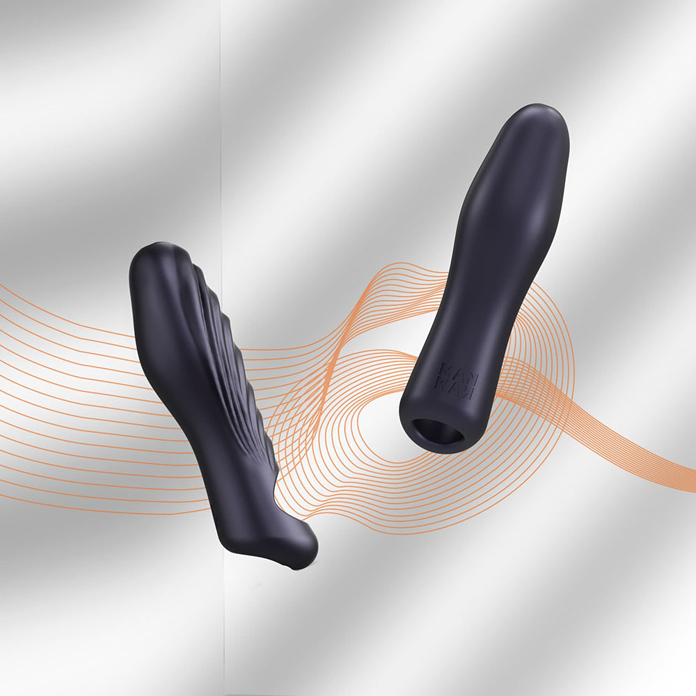MAN WAN RYZER PENIS EXTENDER AND SOFT MASTURBATING SLEEVE BLACK PLUM