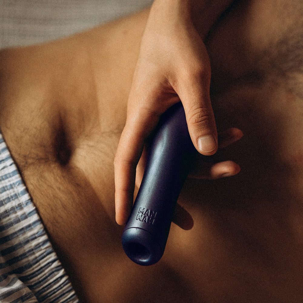 MAN WAN RYZER PENIS EXTENDER AND SOFT MASTURBATING SLEEVE BLACK PLUM