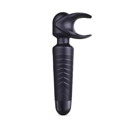 MAN WAN MAN.WAND EVO 2-IN-1 FRENULUM STIMULATOR & WAND WITH CRESCENDO BLACK PLUM
