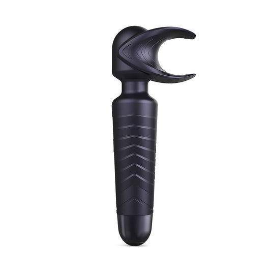 LOVELY PLANET - MAN WAN MAN.WAND EVO 2-IN-1 FRENULUM STIMULATOR & WAND WITH CRESCENDO BLACK PLUM
