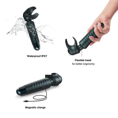 LOVELY PLANET - MAN WAN MAN.WAND EVO 2-IN-1 FRENULUM STIMULATOR & WAND WITH CRESCENDO PINE GREY