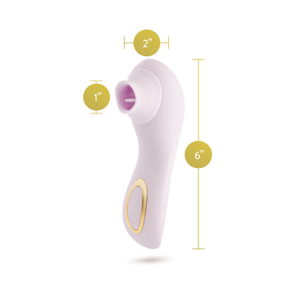 DELICE FLEUR CLITORAL FLUTTERING & SUCTION PERSONAL MASSAGER BARELY PURPLE