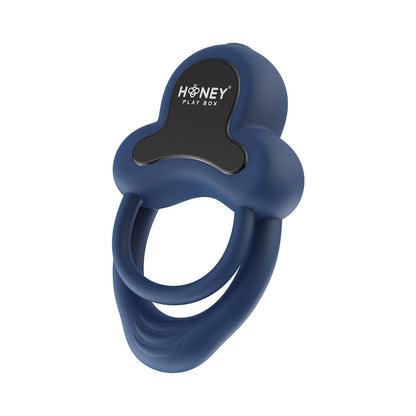 HONEY PLAY BOX ANELLO APP-CONTROLLED VIBRATING DOUBLE COCK RING WITH CLITORAL STIMULATOR BLACK