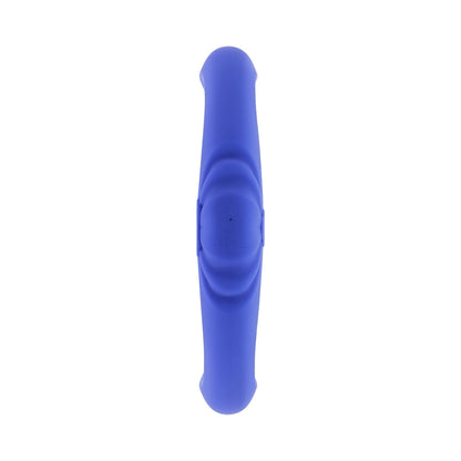 EVOLVED LOVEBIRDS RECHARGEABLE SILICONE REMOTE-CONTROLLED DUAL-ENDED VIBRATOR BLUE