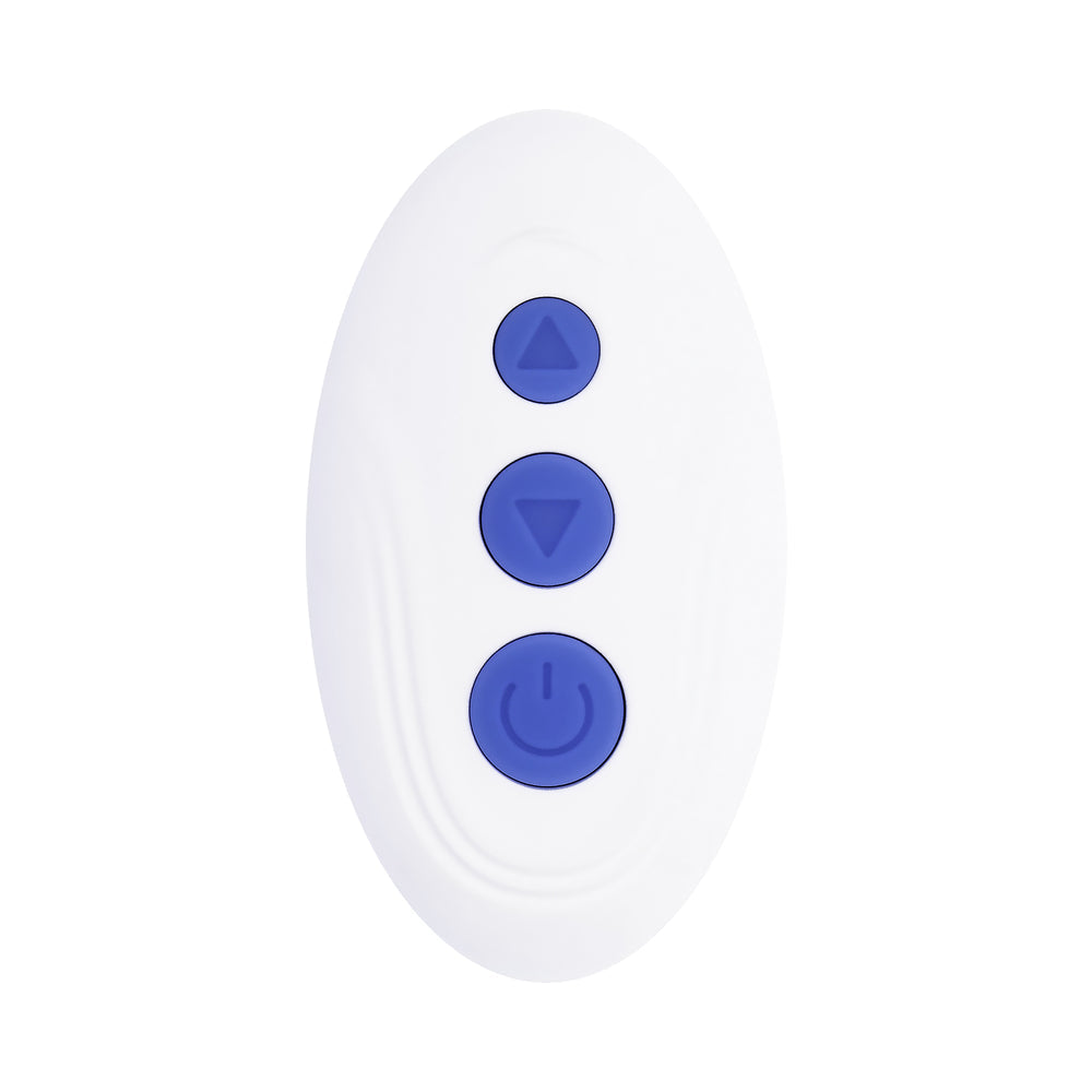 EVOLVED - VIBRADOR DOBLE RECARGABLE DE SILICONA CON CONTROL REMOTO LOVEBIRDS AZUL