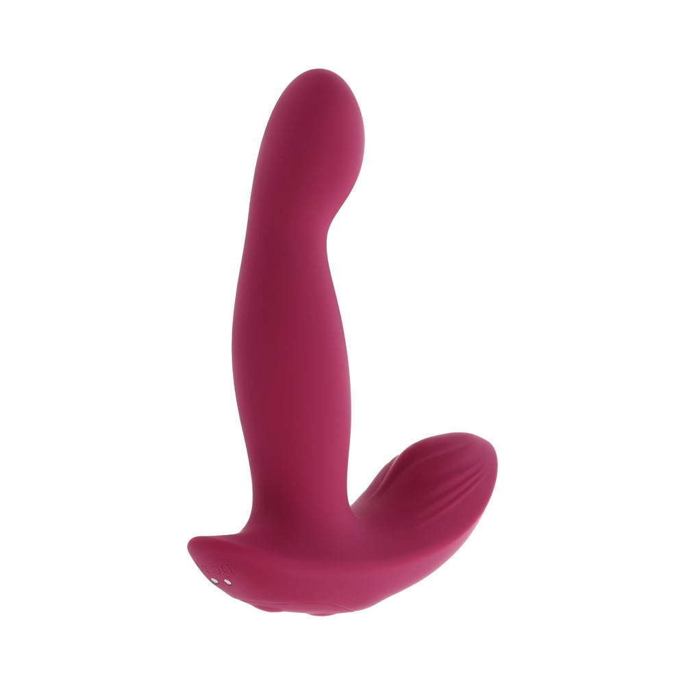 EVOLVED COME ON OVER RECHARGEABLE SILICONE REMOTE-CONTROLLED COME-HITHER VIBRATOR BURGUNDY