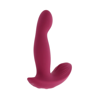 EVOLVED COME ON OVER RECHARGEABLE SILICONE REMOTE-CONTROLLED COME-HITHER VIBRATOR BURGUNDY