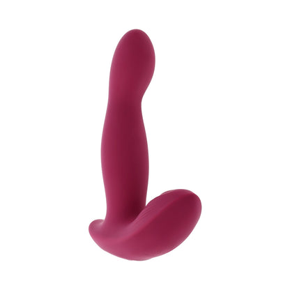 EVOLVED COME ON OVER RECHARGEABLE SILICONE REMOTE-CONTROLLED COME-HITHER VIBRATOR BURGUNDY