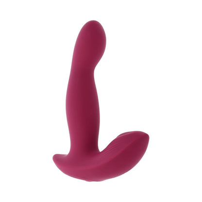 EVOLVED COME ON OVER RECHARGEABLE SILICONE REMOTE-CONTROLLED COME-HITHER VIBRATOR BURGUNDY