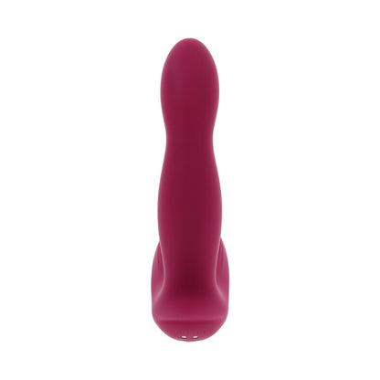 EVOLVED COME ON OVER RECHARGEABLE SILICONE REMOTE-CONTROLLED COME-HITHER VIBRATOR BURGUNDY