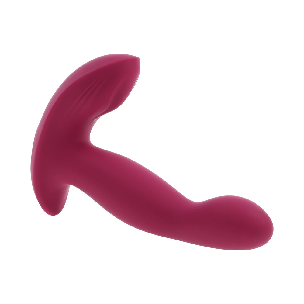 EVOLVED COME ON OVER RECHARGEABLE SILICONE REMOTE-CONTROLLED COME-HITHER VIBRATOR BURGUNDY