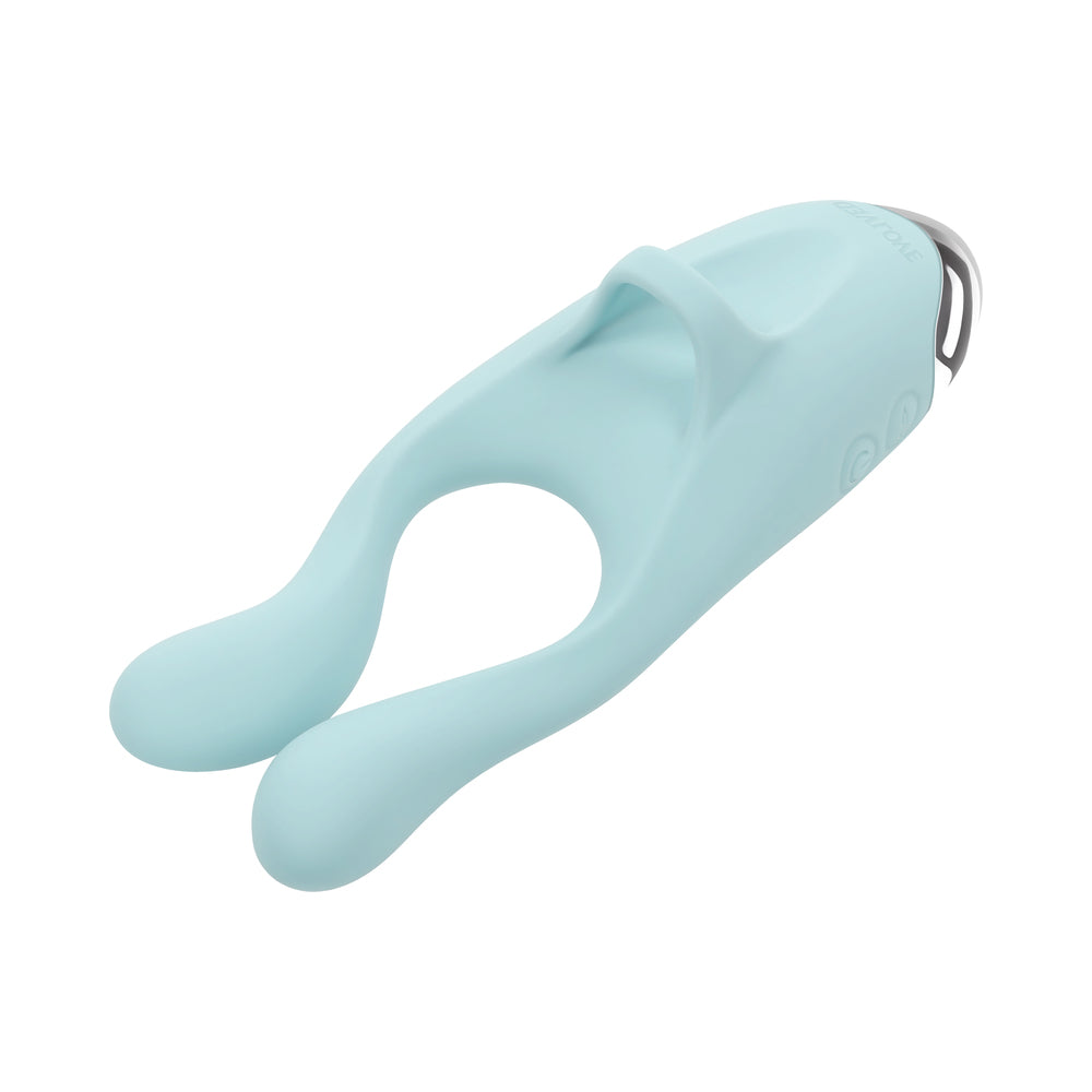EVOLVED COUPLES THERAPY RECHARGEABLE SILICONE FLEXIBLE ARM TAPPING FINGER VIBRATOR MINT