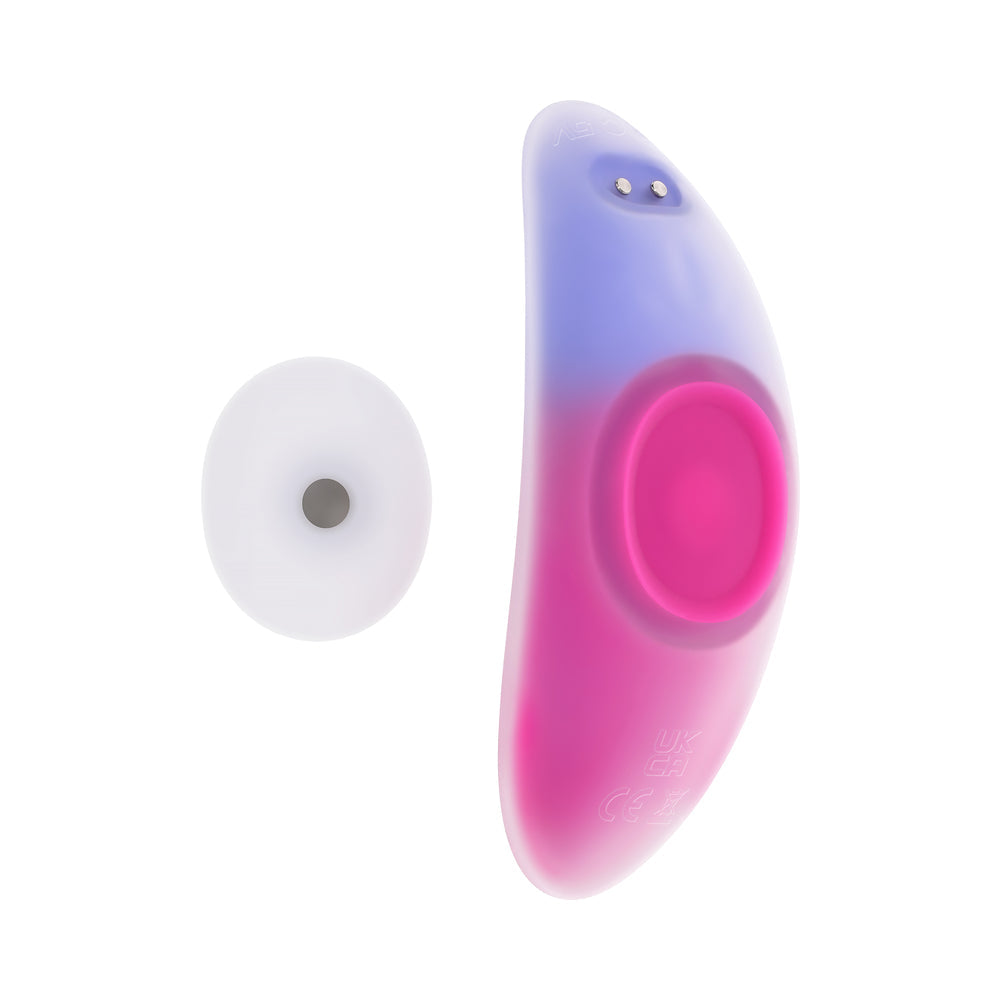 EVOLVED PARADISE PANTY RECHARGEABLE SILICONE REMOTE-CONTROLLED WEARABLE VIBRATOR PINK/PURPLE