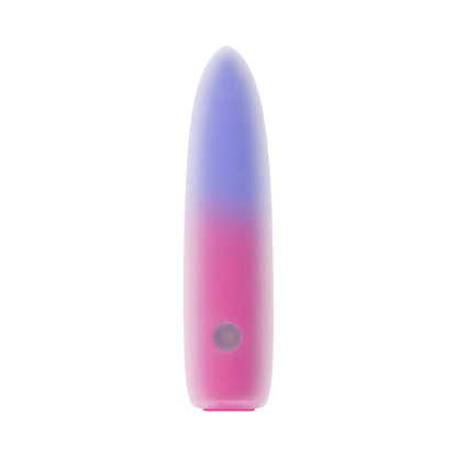 EVOLVED - BALA VIBRADORA RECARGABLE DE SILICONA DE DOBLE CAPA PARADISE BULLET ROSA/PÚRPURA