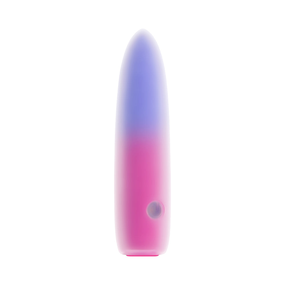 EVOLVED PARADISE BULLET RECHARGEABLE DUAL LAYER SILICONE BULLET VIBRATOR PINK/PURPLE
