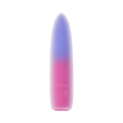 EVOLVED - BALA VIBRADORA RECARGABLE DE SILICONA DE DOBLE CAPA PARADISE BULLET ROSA/PÚRPURA