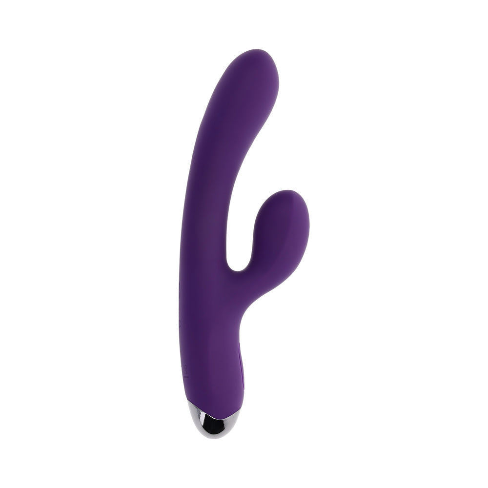 PLAYBOY NEW CRUSH RECHARGEABLE SILICONE RABBIT VIBRATOR ACAI