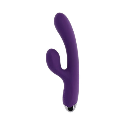PLAYBOY NEW CRUSH RECHARGEABLE SILICONE RABBIT VIBRATOR ACAI