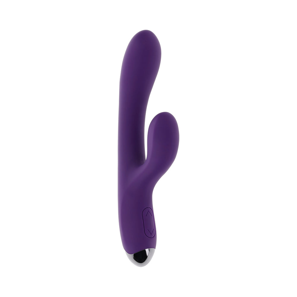 PLAYBOY NEW CRUSH RECHARGEABLE SILICONE RABBIT VIBRATOR ACAI