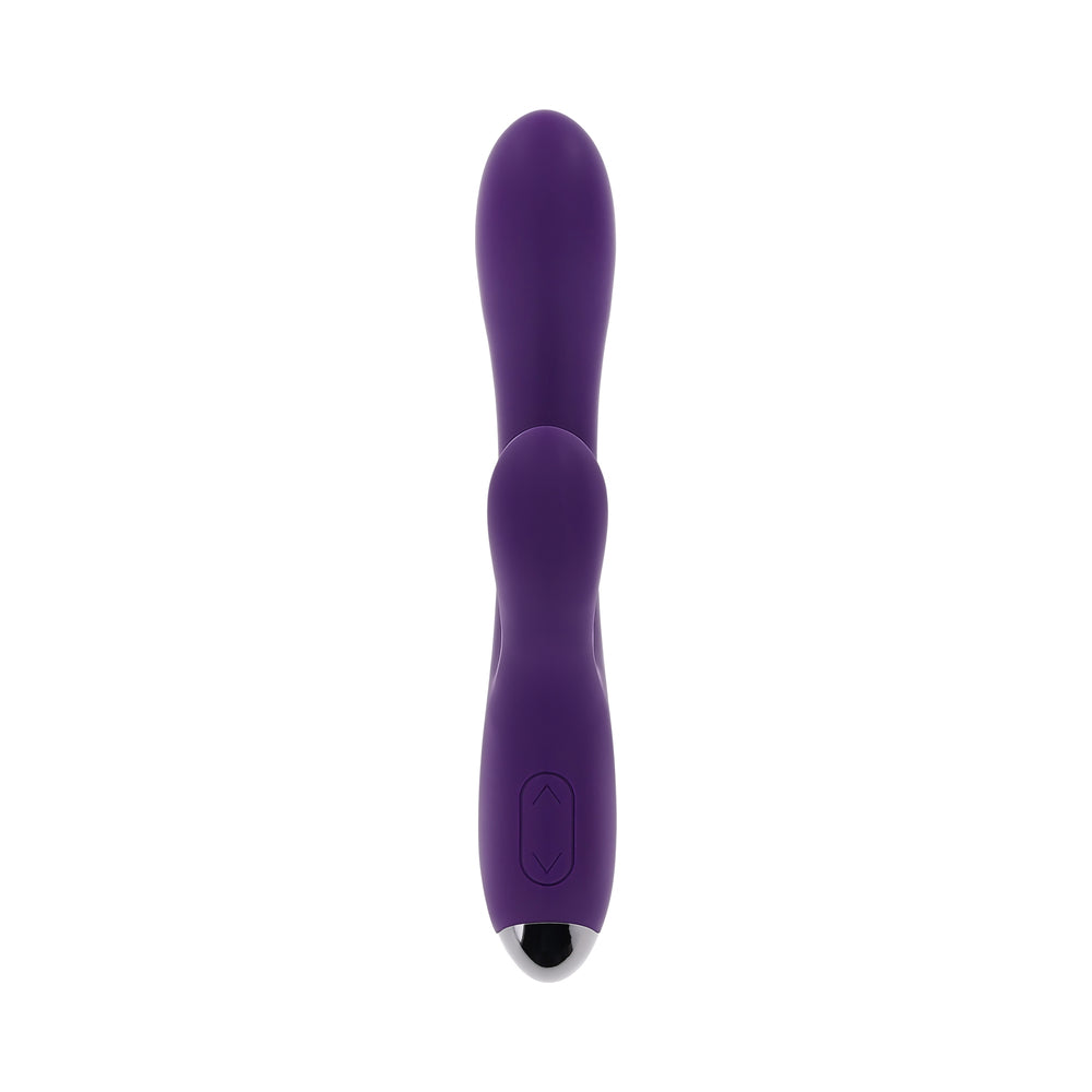PLAYBOY NEW CRUSH RECHARGEABLE SILICONE RABBIT VIBRATOR ACAI