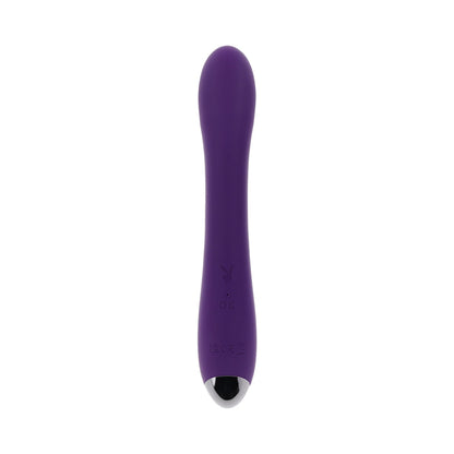 PLAYBOY NEW CRUSH RECHARGEABLE SILICONE RABBIT VIBRATOR ACAI