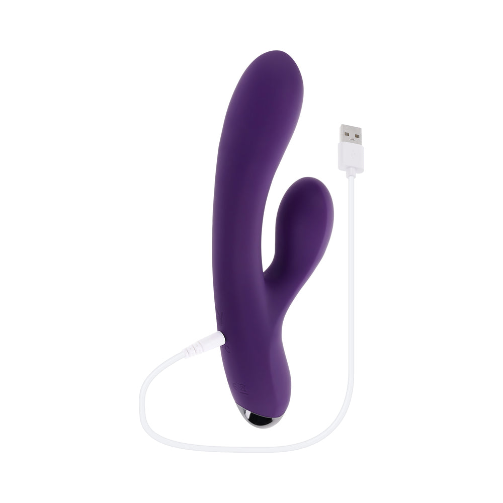 PLAYBOY NEW CRUSH RECHARGEABLE SILICONE RABBIT VIBRATOR ACAI